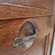 Armoire murale, bon état d'origine, bois de chêne, années 50, design scandinave
