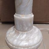 Column in bright alabaster 87 cm 3 fires