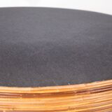 Large rattan pouf