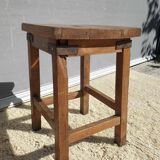 Oak workshop stool with grip