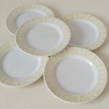 Five dessert plates from the 50s
