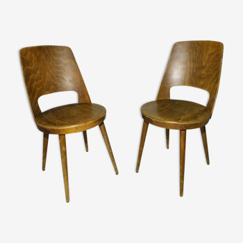 Pair of  Baumann chairs, model "Mondor" years 60