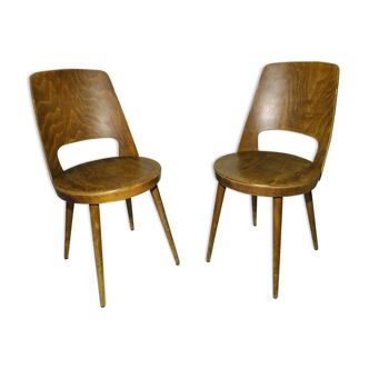 Pair of  Baumann chairs, model "Mondor" years 60