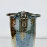 Ceramic roller vase by Marcel Piot