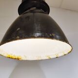 Large industrial enamel lamps, 1950s - vintage industrial ceiling light