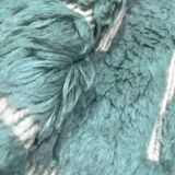 Moroccan Berber rug Beni Ouarain emerald blue 3x2.12m