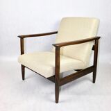 Beige boucle armchair , 1970s