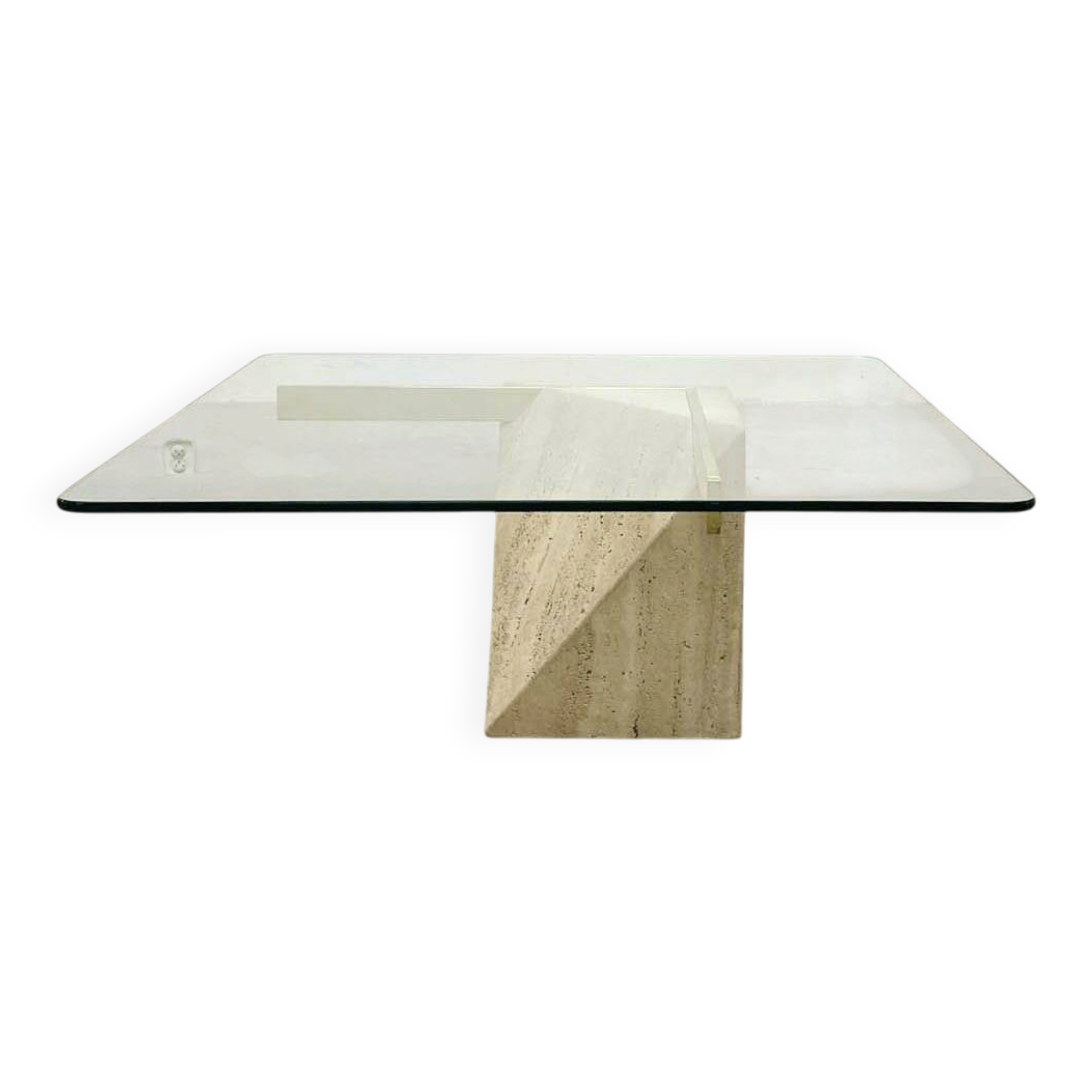 Italian travertine coffee table from Artedi, 1970s
