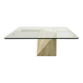 Table basse en travertin italien d'Artedi, années 1970