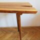1960s Organic Solid Oak Side Table