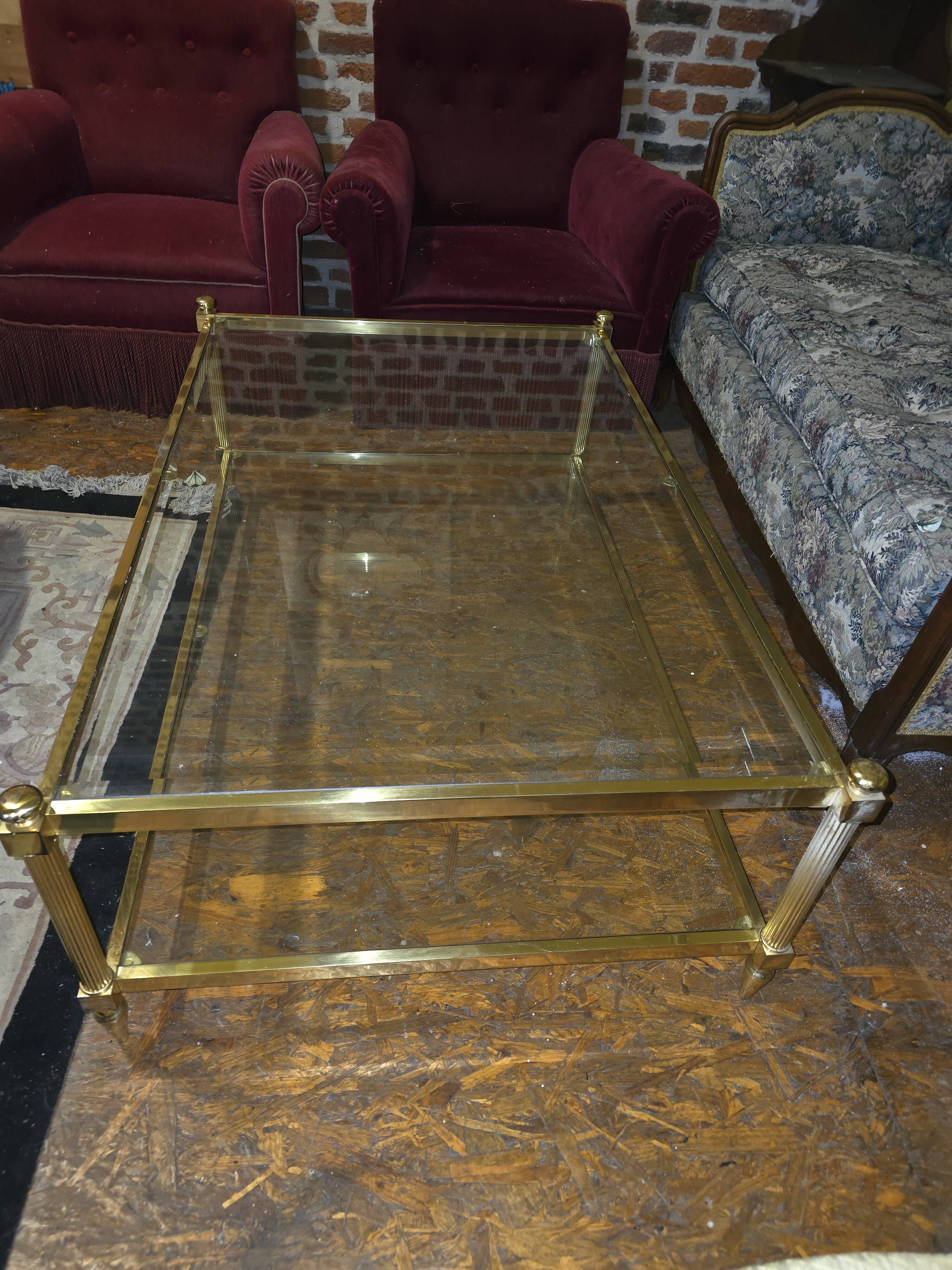 Brass coffee table