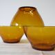 3 yellow amber glass bowls from Duralex in very good condition