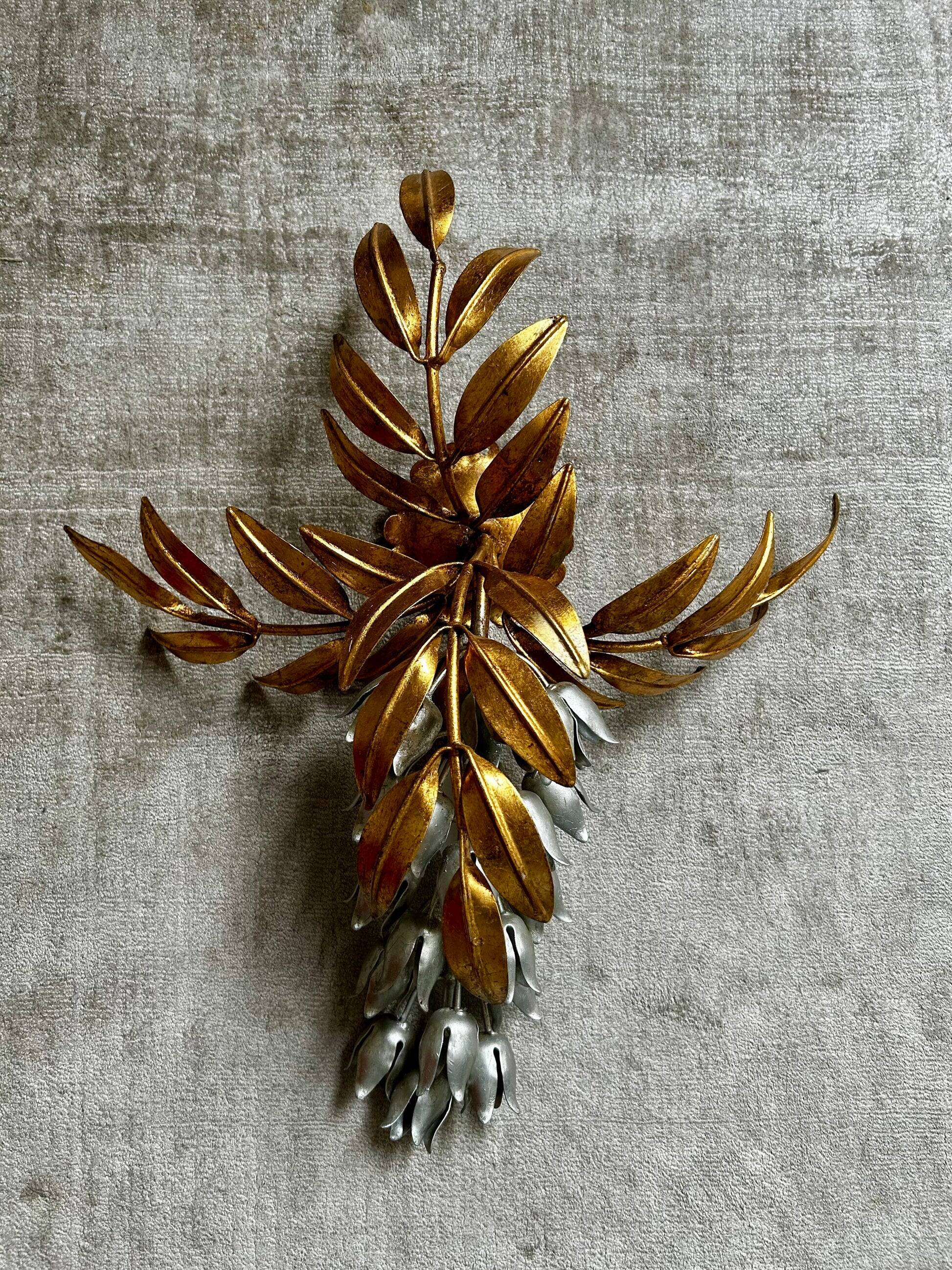 Hans Kogl Wisteria Pioggia D’oro wall sconce (small) Hollywood Regency 70s sconce gilt