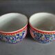 Pair of covered bowls China Mao tse dong era