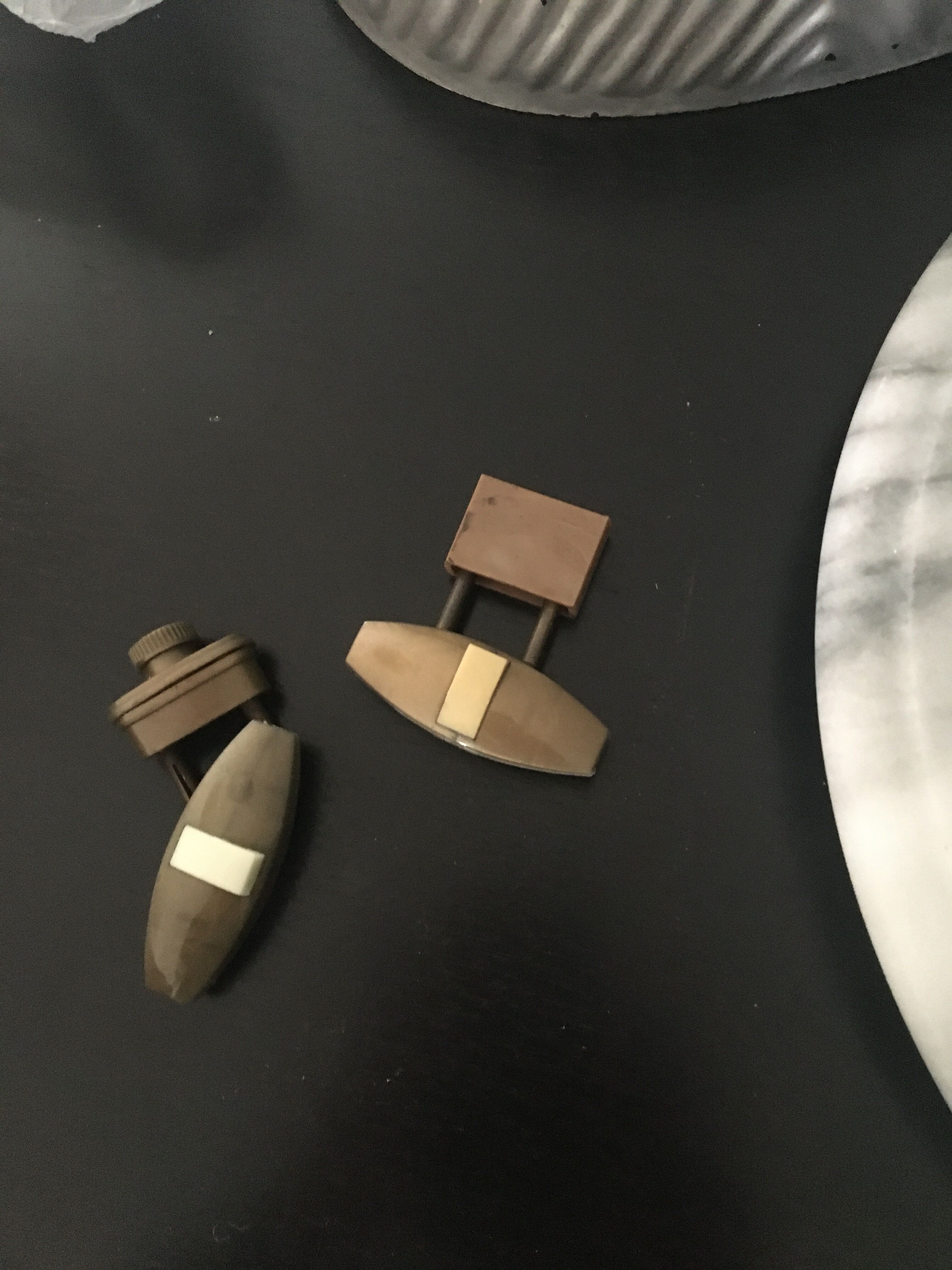 Bronze and brass lamp foot