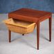 Mid-Century Teak Nightstand or Sewing Table by Severin Hansen for Haslev Møbelsnedkeri, Denmark, 1950s