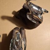 Wooden elephant bookends