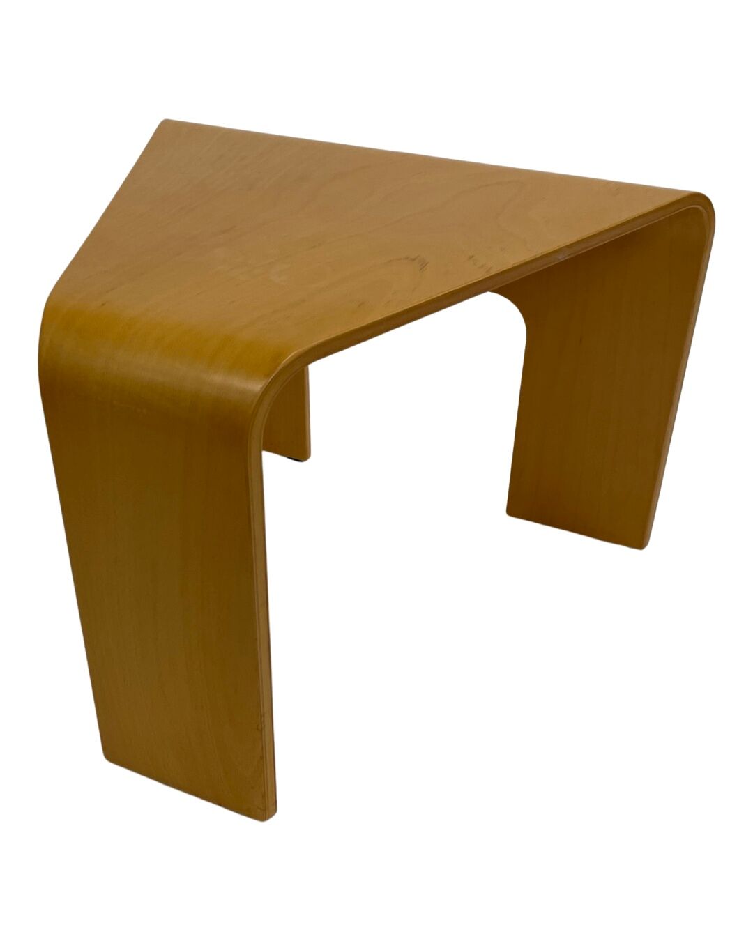 Table d’angle en bois courbé moderne du milieu du siècle années 1970