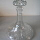 Old decanter to decant in chiseled glass and cap Table art