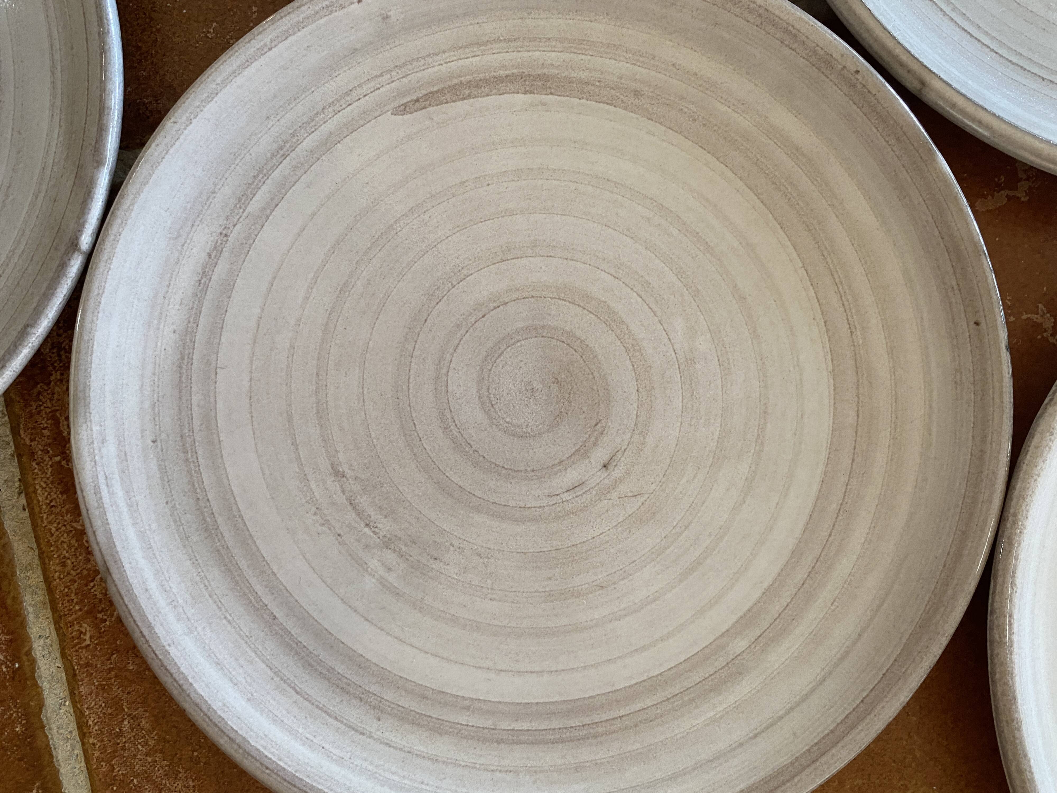 6 glazed terracotta plates 22 cm