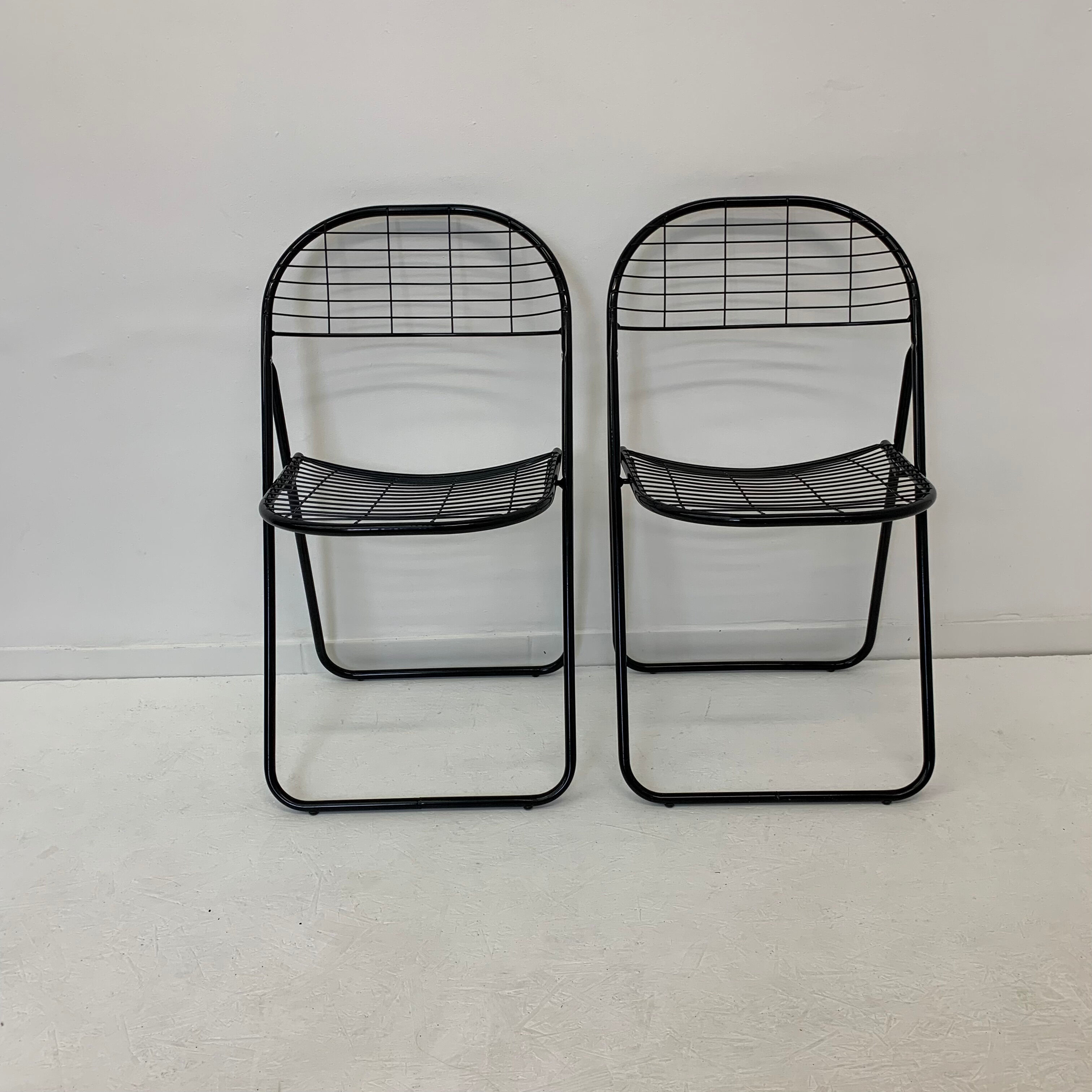 Ensemble de 2 chaises métalliques post-modernes par Niels Gammelgaard pour Ikea, années 1980