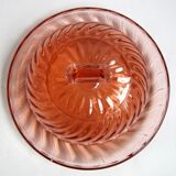 Vintage cheese bell on twisted glass plate 50's