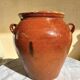 Ancien pot en terre cuite vernissée XIXeme