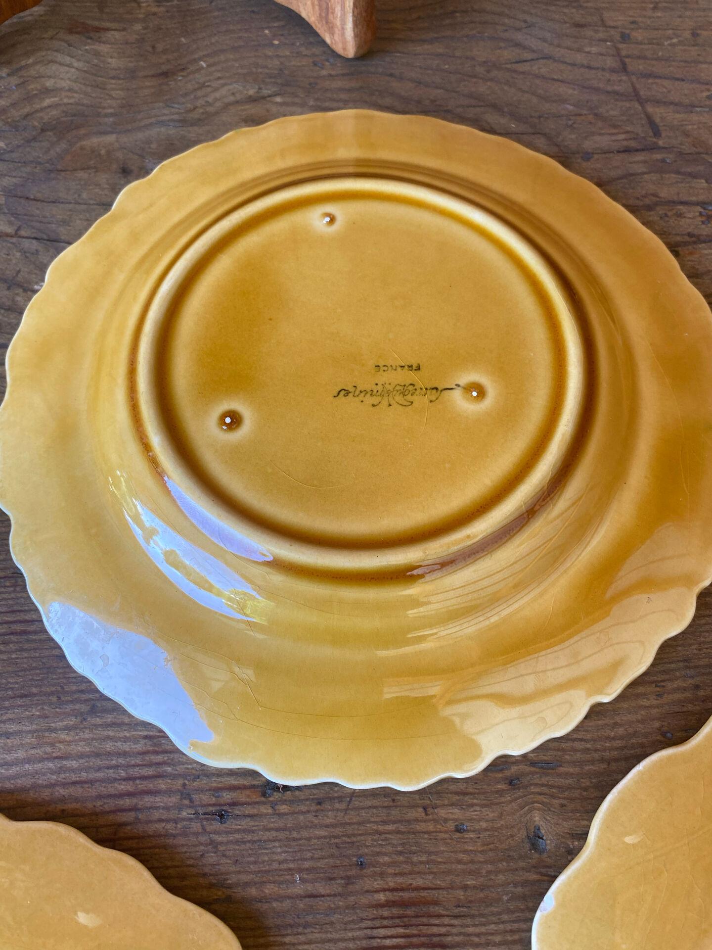 Dessert plates barbotine Sarreguemines