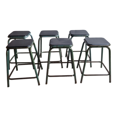 Tabourets industriels Gaston Cavaillon pour Mullca vintage