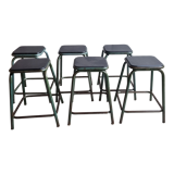 Industrial stools, Gaston Cavaillon for Mullca, vintage
