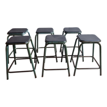 Industrial stools, Gaston Cavaillon for Mullca, vintage