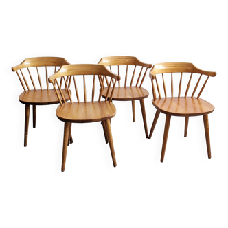 Set of 4 'Småland' Chairs by Yngve Ekström for Stolab 1960's