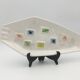 Glazed ceramic bowl, cracked glass decoration, signed Jacquin of California (USA) - 1950s
