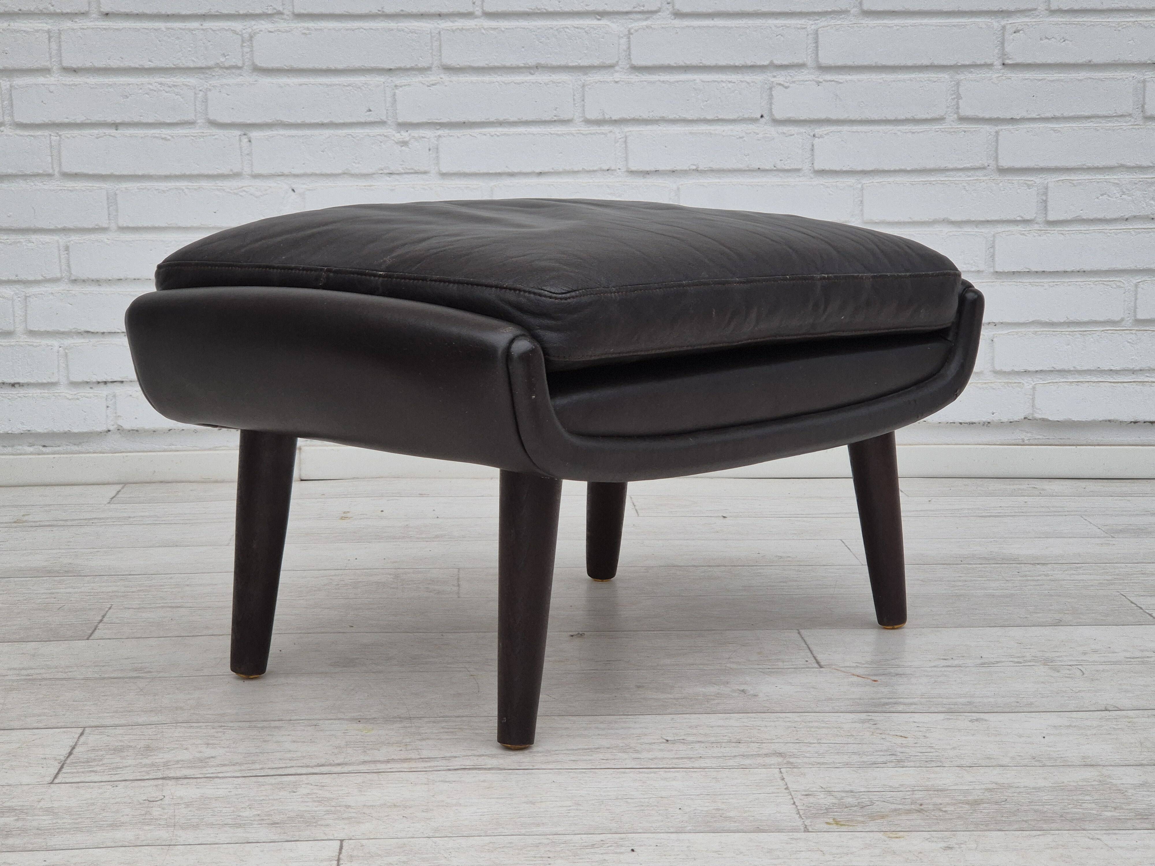 1960s, Danish design by Aage Christiansen, model "Diplomat", lounge chair with footstool.