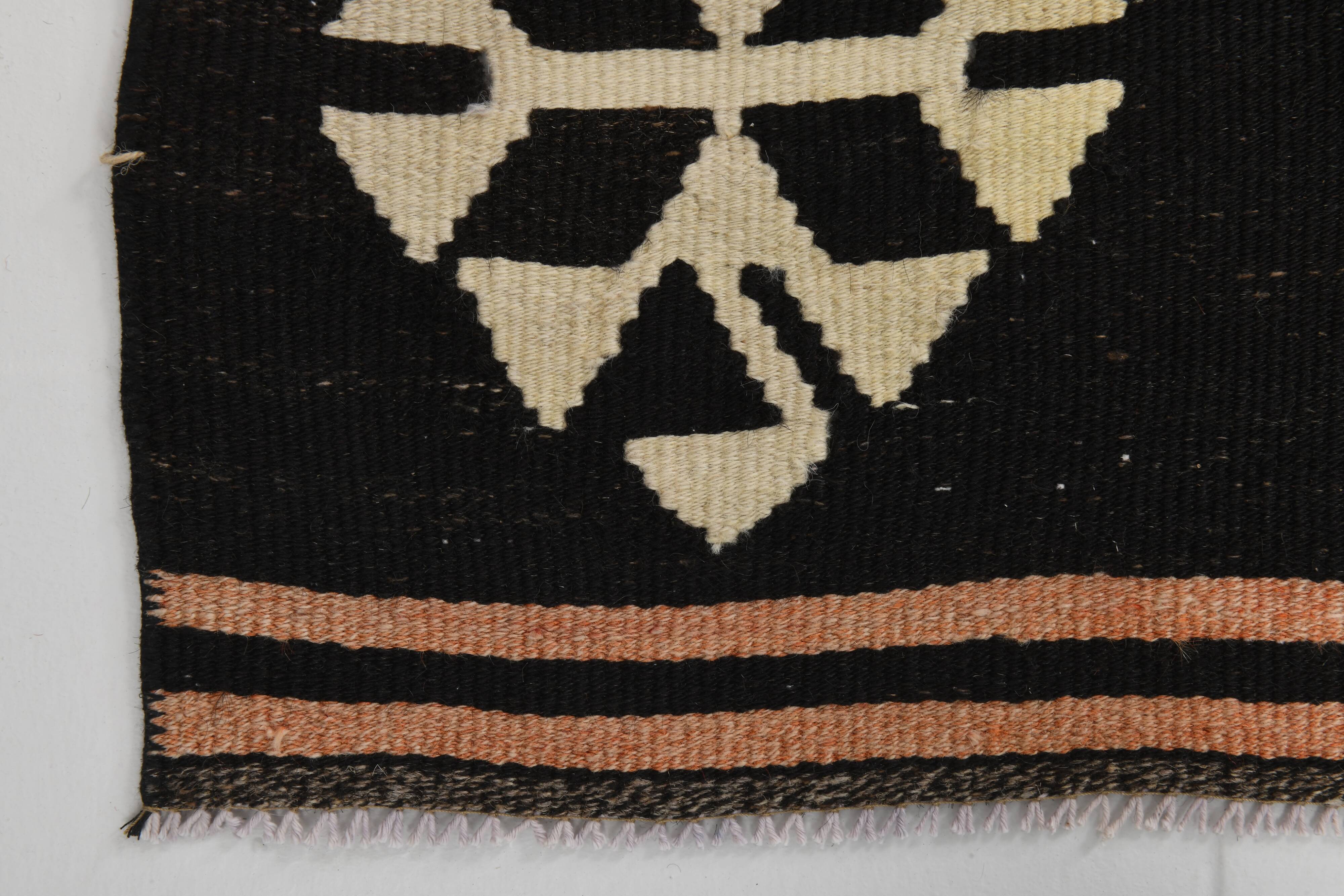 2x7 Salmon Beige Vintage Kilim Runner Rug, 64x226Cm