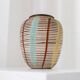 Cream-ivory and multicolor ceramic vase No 27/15 by Dümler & Breiden, German 1960s Mid-Century