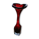 Vintage tulip vase dark red glass