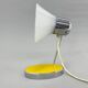 Milk glass & chrome adjustable table lamp 1960