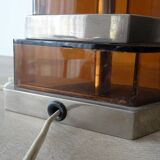 Large plexiglass lamp design year 70s Rega