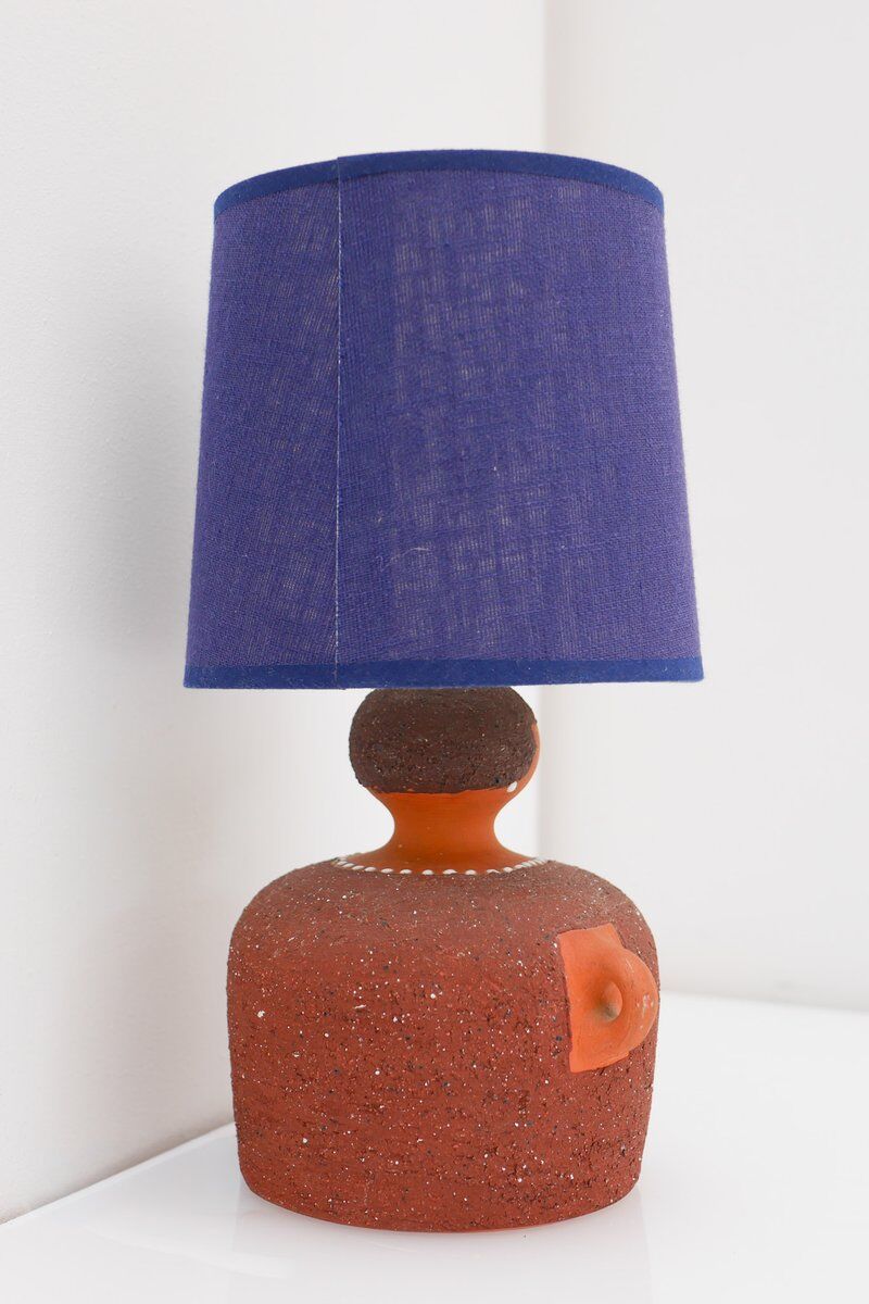 Scandinavian pottery table lamp by Thomas Hellström for Nittsjö, 1970s
