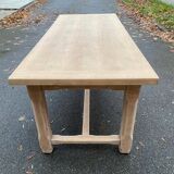 Extendable renovated 20th century oak farmhouse dining table, 200-280cm