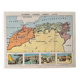 Affiche ancienne carte de l'Algérie, Tunisie, Maroc - 1930