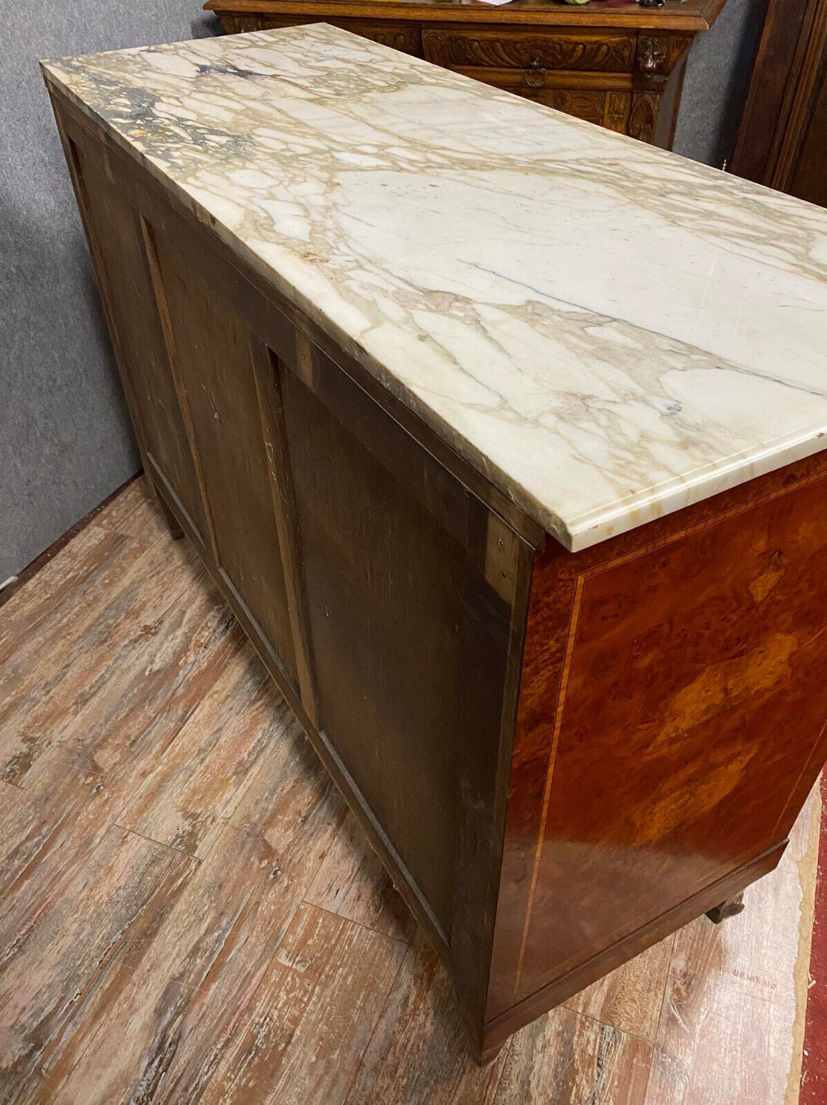 Empire / charles x buffet in noble wood marquetry around 1850