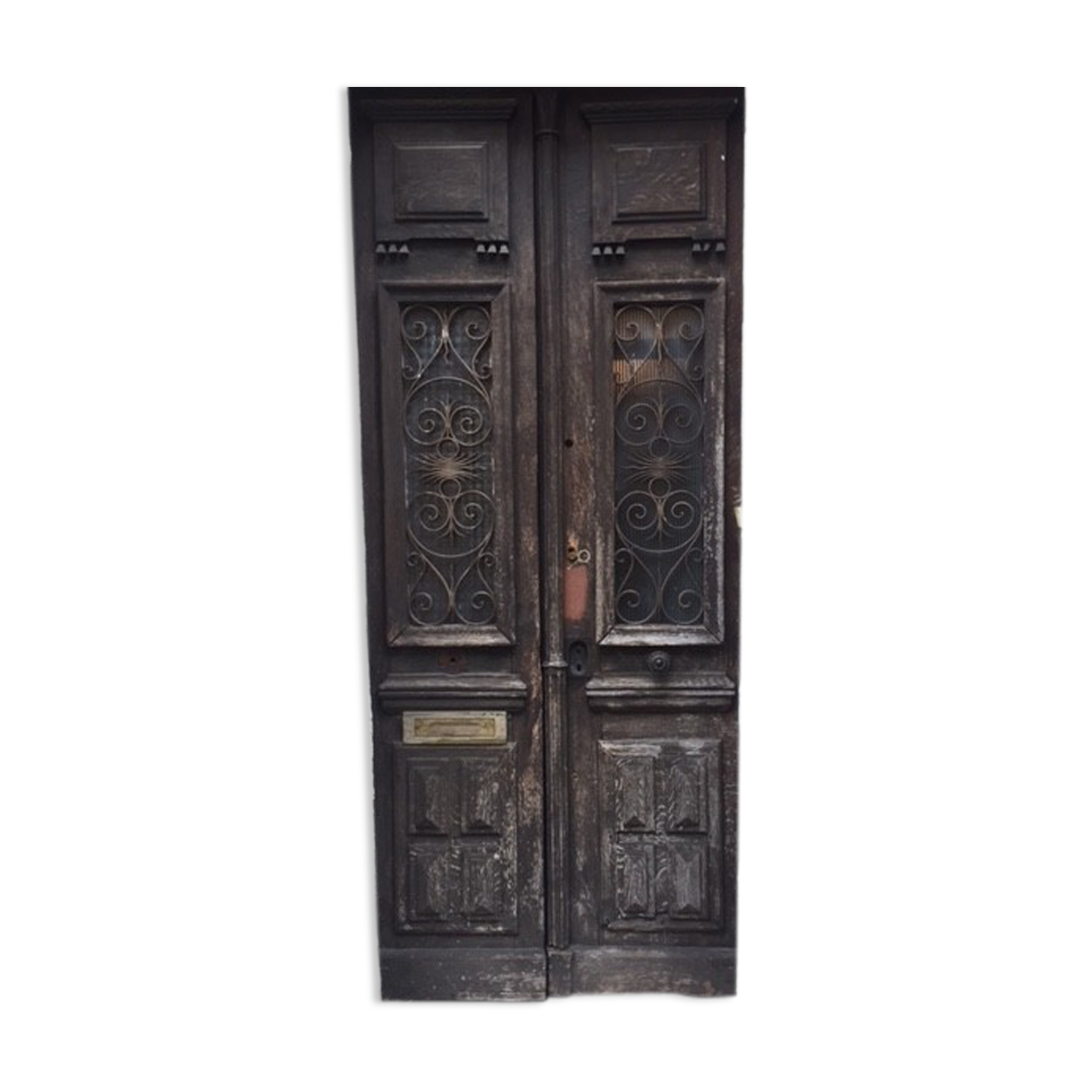 Old door has 2 doors oak