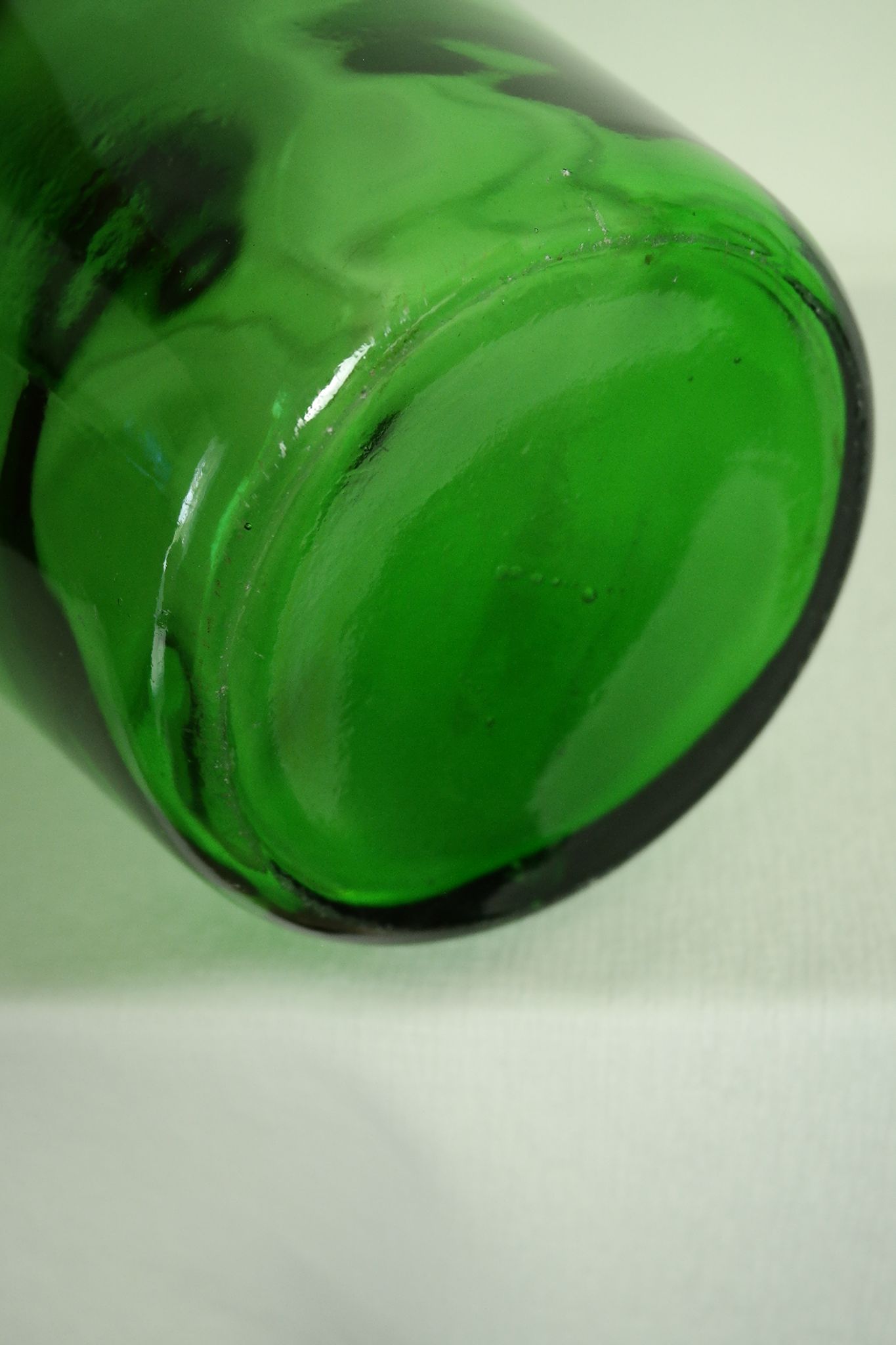Thick glass vase from Italy, vintage.