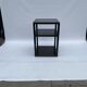 1970s Pierre Vandel Two Tiered Black Glass Side Lamp Table Hollywood Regenc