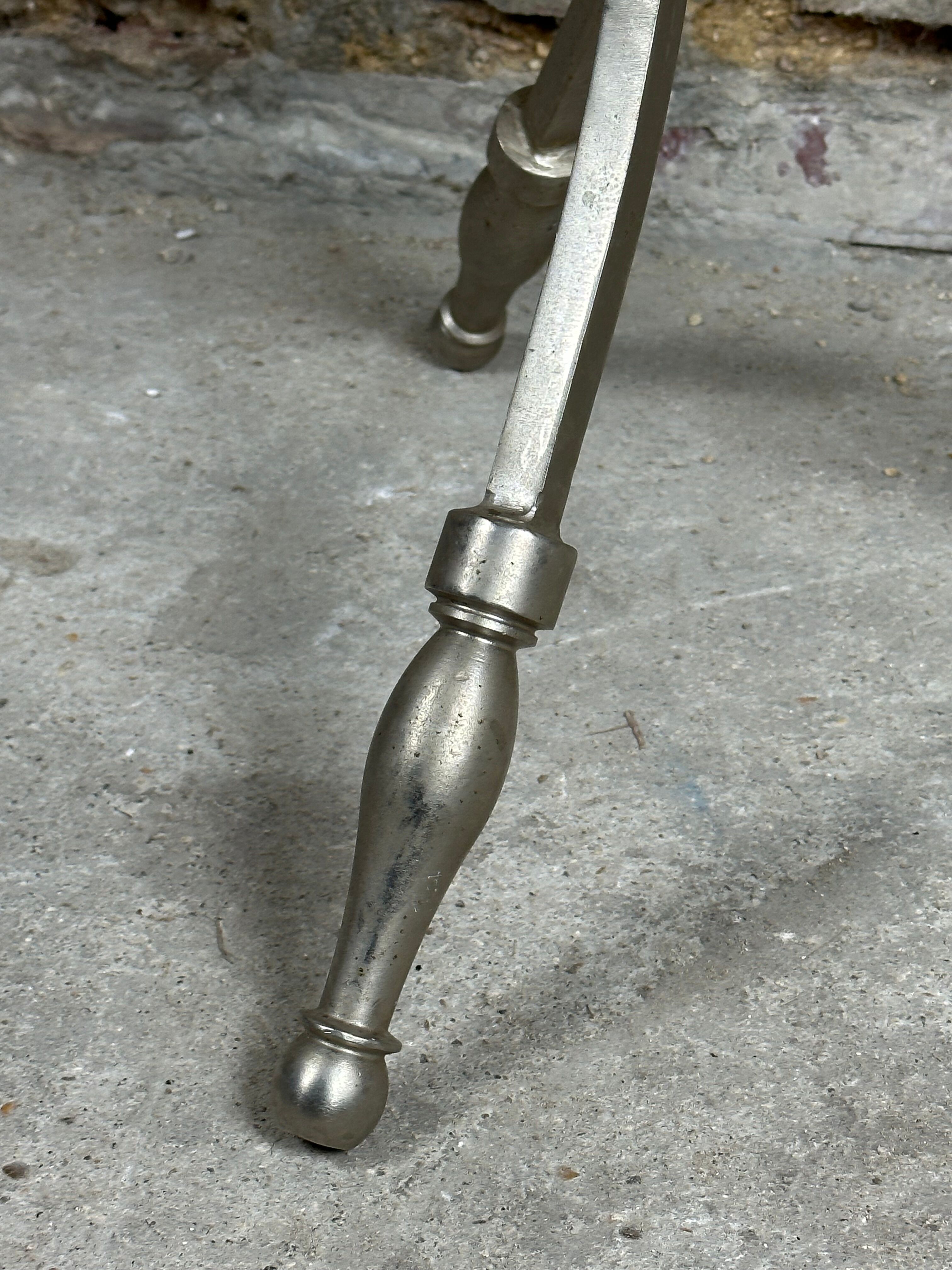 Side table industrial style riveted steel 1980