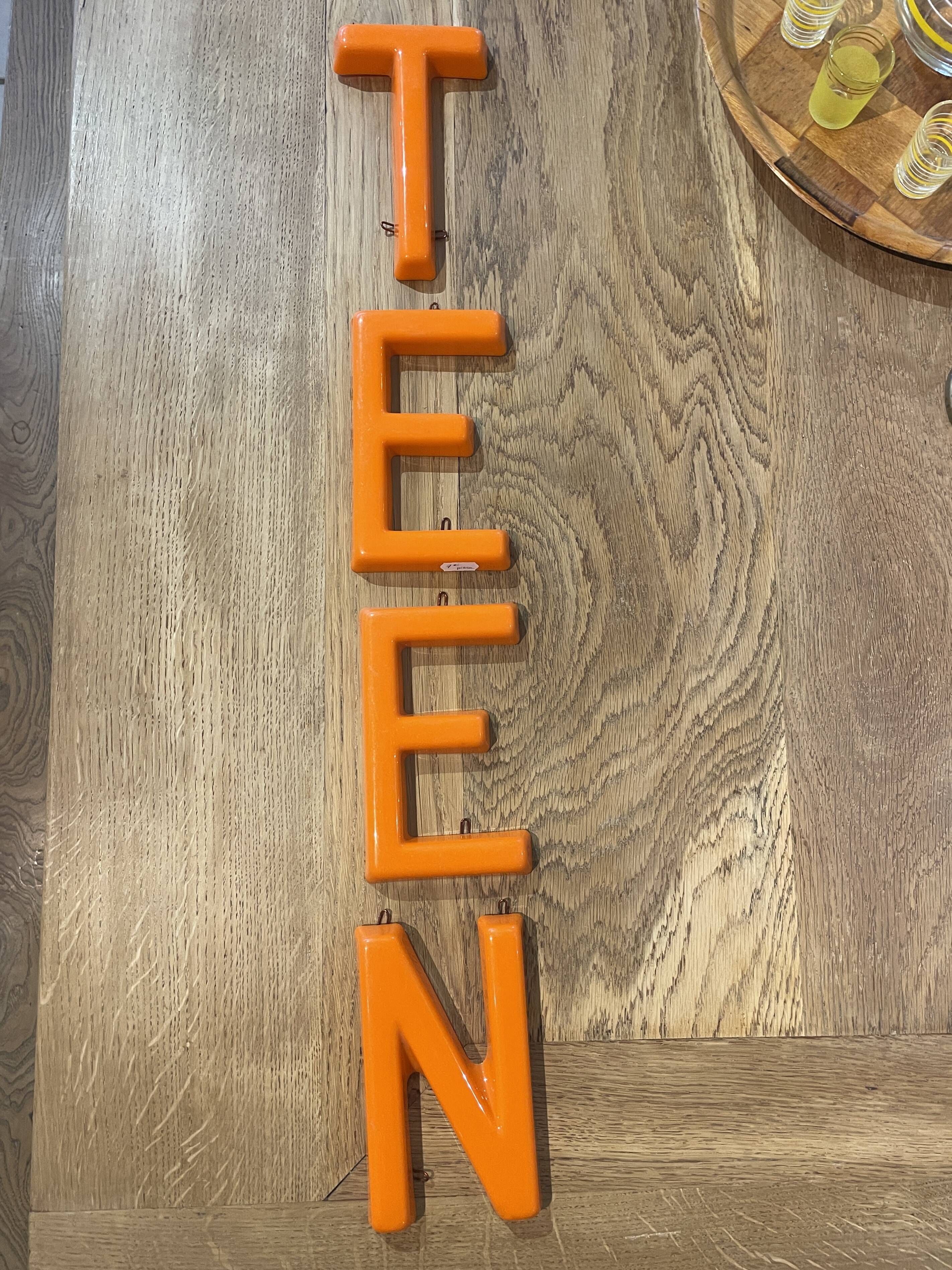 Plastic letters from the 70s - TEEN