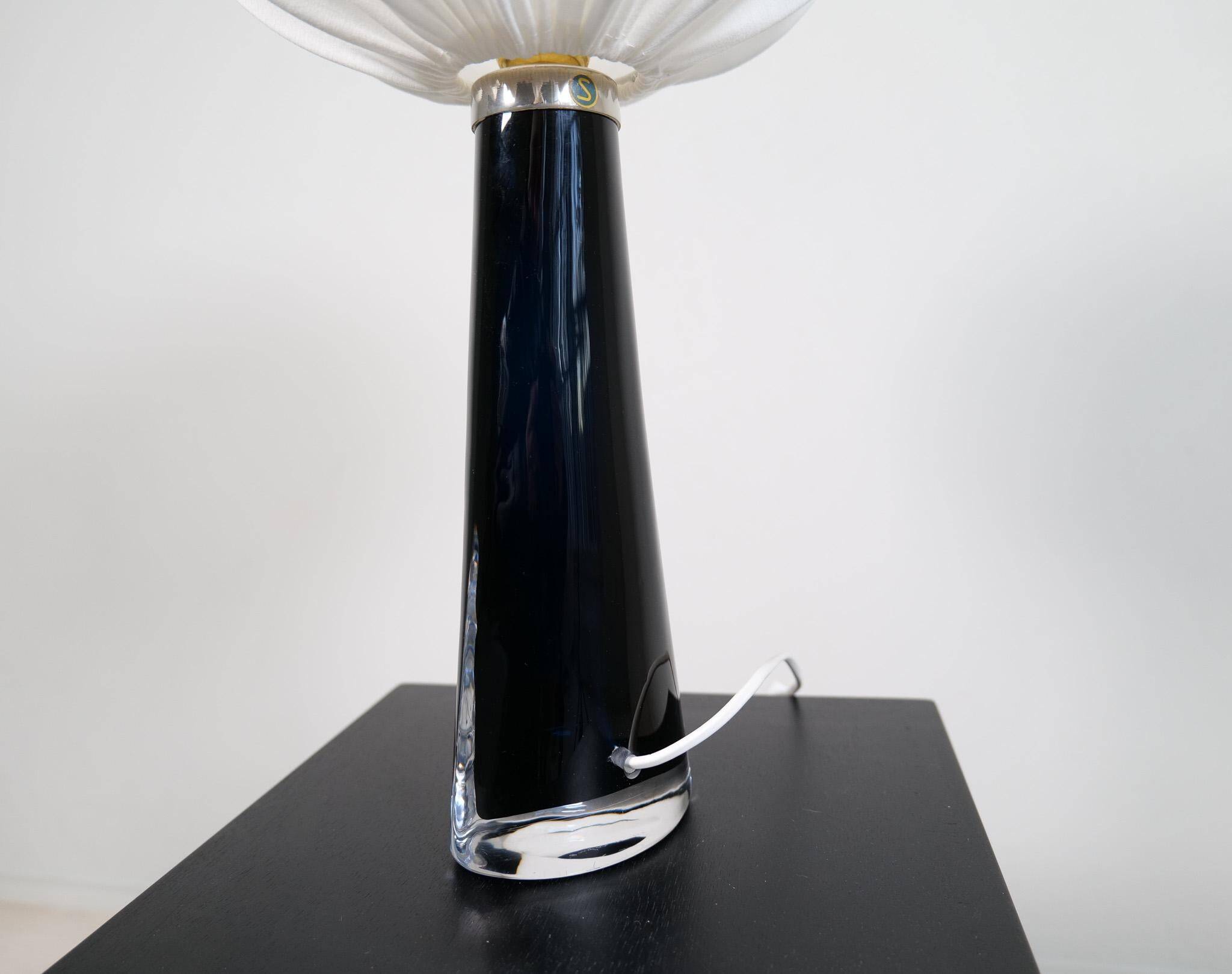 Mid-century modern sculptural table lamp by Carl Fagerlund Orrefors Sweden