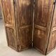 Four-sided screen in patinated solid oak, 1900s period